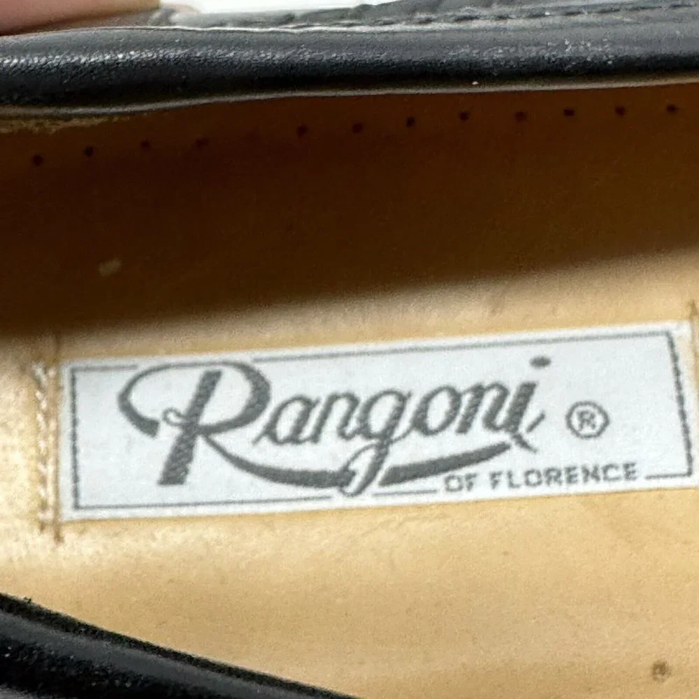Rangoni Black Leather Slip on‎ Loafer Shoes US Size 8.5